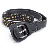 Bewitching Tiny Bead Studs Leather Belt, Extra Large (42"-46")