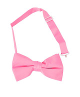Boy's Stylish Solid Banded Bow Ties (Hot Pink)