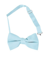Boy's Stylish Solid Banded Bow Ties (Sky Blue)