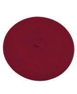 Solid Color French Wool Beret (Burgundy)