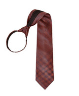 New Checkered Pattern Pre-Tied 100% Microfiber Polyester Zipper Tie