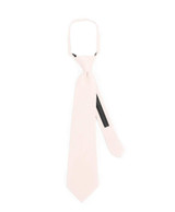 Umo Lorenzo Boy's Poly Solid Satin Zipper Ties-Pink