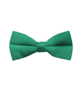 Men's Solid Color Clip On Bow Tie (Green)