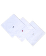 Umo Lorenzo Mens Cotton Monogrammed Handkerchiefs (Pack of 3)