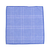 Boxed-Gifts 6pc Men's Blue & White 100% Cotton Handkerchiefs (CH1716-6pc)