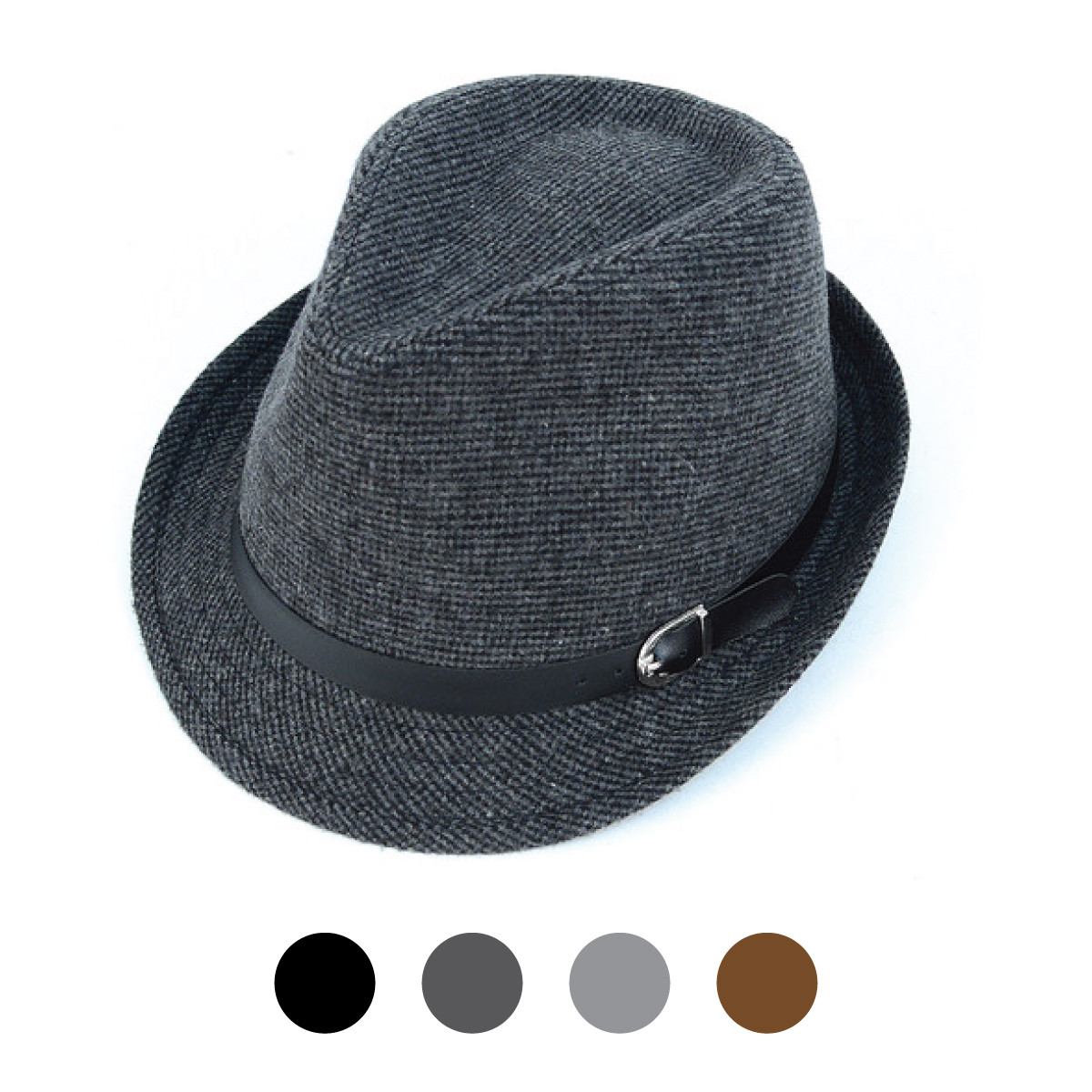 charcoal fedora hat