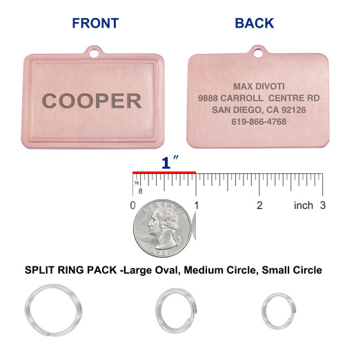 Rose Gold Pet Tags | PVD Bull Dog Tags 