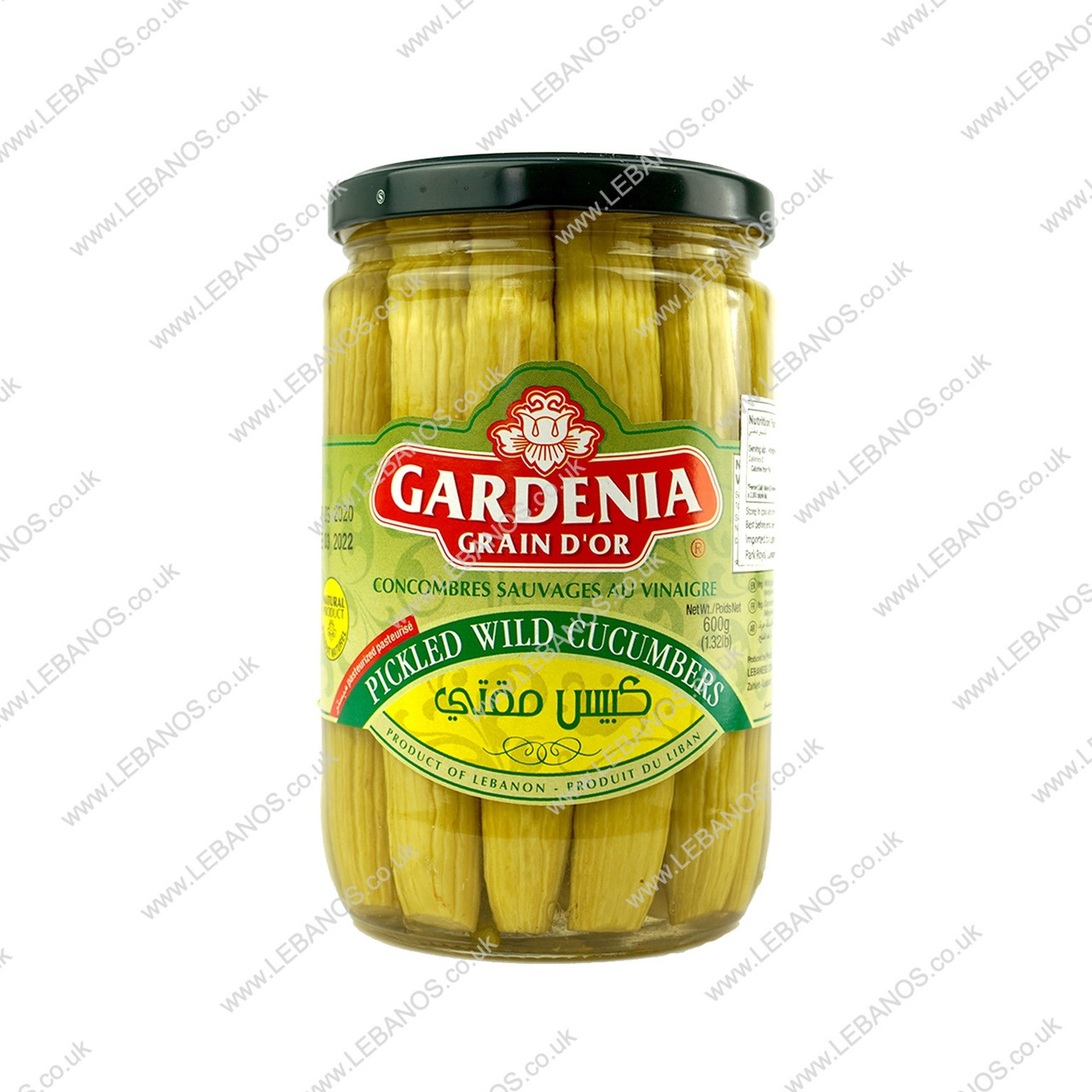 cucumber1102  Pickled Wild Cucumber - Gardenia - 12x600g - Lebanos Foods