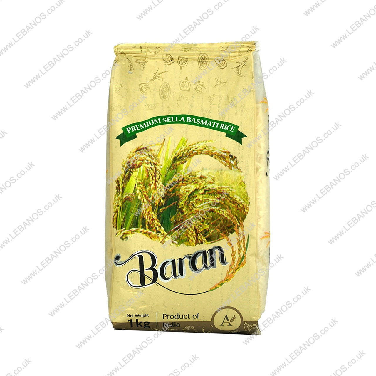 Baran Basmati Rice - Premium Sella - 20x1kg - Lebanos Foods