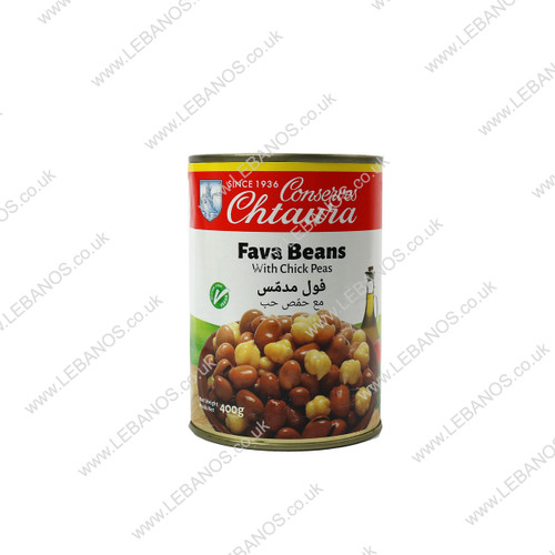 Foul Moudamas Fava Beans with Chickpeas - Chtaura Conserves - 24 x 400g