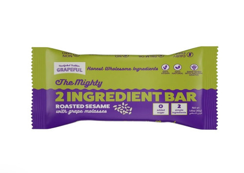 THE MIGHTY 2 INGREDIENT BAR - Roasted Sesame with Grape Molasses (55g x 20 bars per box)