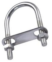 Round Bend U Bolts with Plates - Stainless Steel