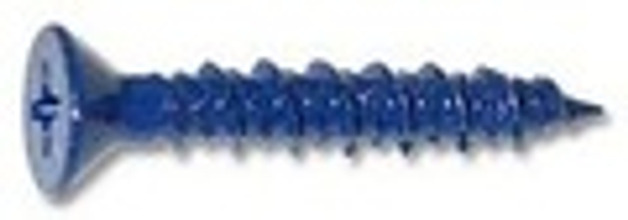 1/4 Phillips Flat Head Concrete Screws Blue