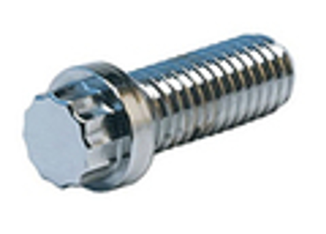 Chrome 12 Point Flange Bolts - (USS) Coarse Thread