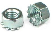 MroMax 6#-32 K-Lock Nuts, UNC Silver Zinc Plated Carbon Steel Keps Lock Nuts