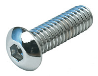 1/2-13 x 1-1/2 CHROME Button Head Socket Cap Screw | The Nutty