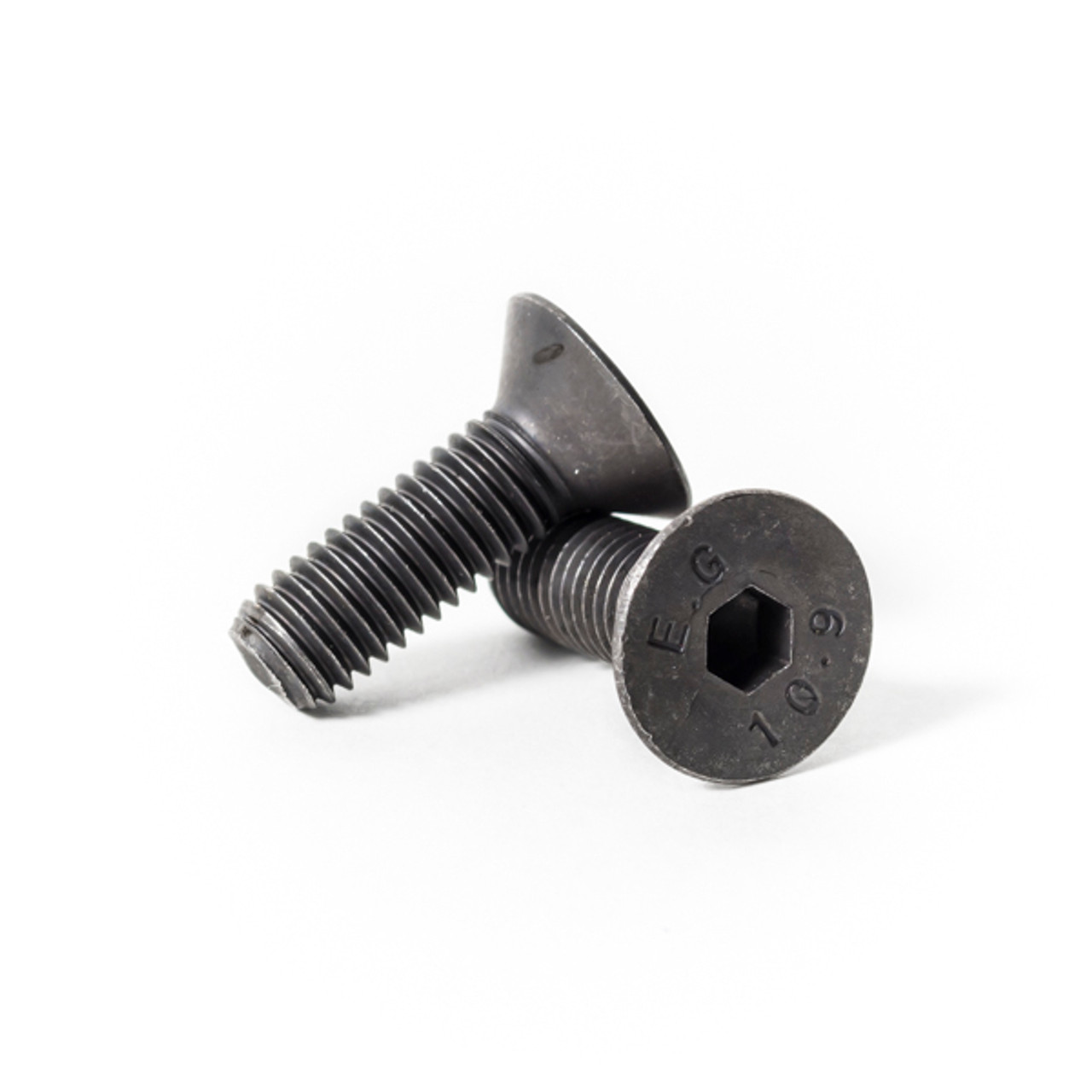 M8 x 20mm Flat Head Socket Cap Screws 12.9 Alloy Steel w Black Ox DIN 7991 