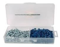 5/16 Plastic Anchor Kit (1416 x 13/8" w/ Screws & 5/16 Masonry