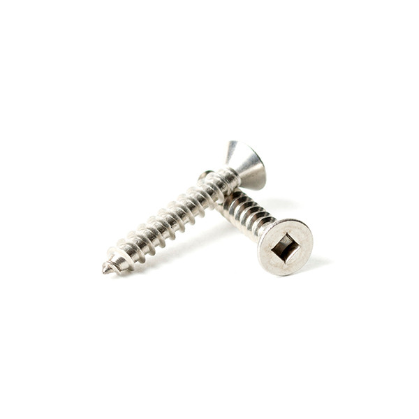 8 x 3/4 Square Drive Flat Head Self Tapping Screw 188 Stainless The