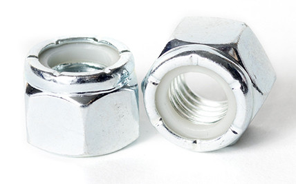 1/2-20 Nylon Insert Jam Lock Nuts – Thin Half Nuts, Fine Thread, Zinc Plated – 100 Pack