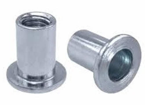 5/16-18 Aluminum Marson Flat Head Rivet Nut .030 -.125 Grip  | The Nutty Company, Inc.