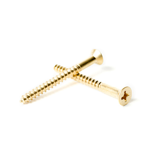 #8 X 1 Brass Phillips Flat Head Wood Screw | The Nutty Company, Inc.