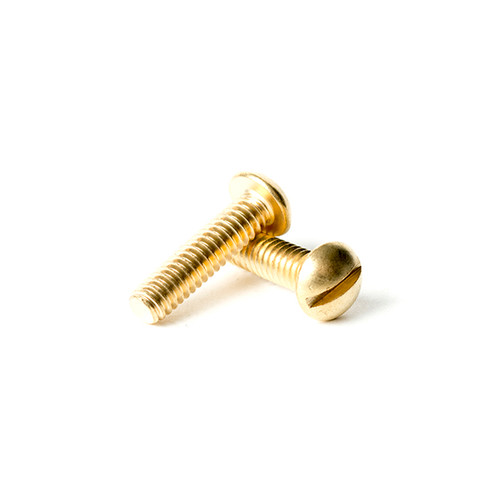 10-32 x 1-1/4 BRASS Slotted Round Head Machine Screws | The Nutty Company, Inc.