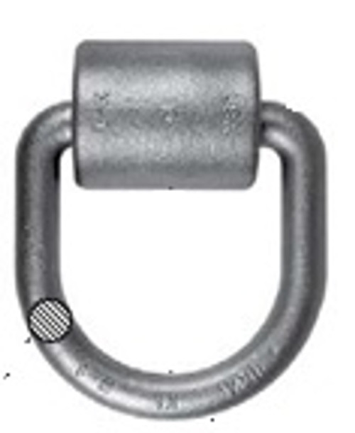 1" Straight D Ring w/ Weld Clip (17,000#) | The Nutty Company, Inc.