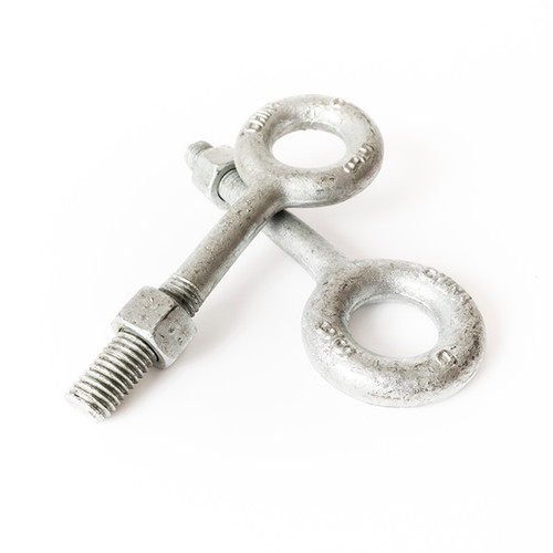 20 Eye Bolts 1/4" X 2 1/2" with Square Nuts 