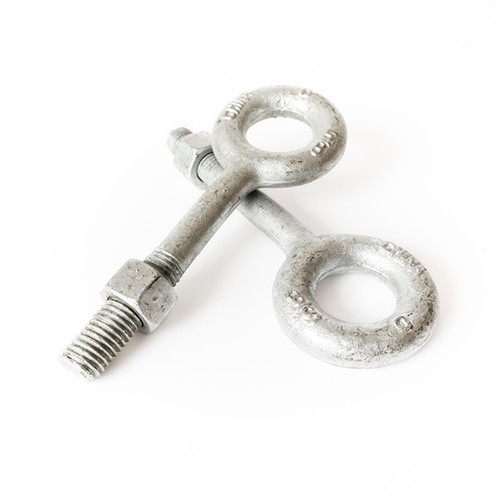 5/16-18 x 3-1/4 Galvanized Eye Bolt w/ Nut (800# WLL) | The Nutty Company, Inc.