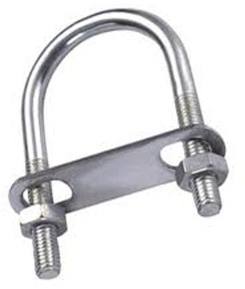 U-Bolt w/ nuts - Plated  with Plate  1/4" x 1-1/8" x 2" | The Nutty Company, Inc.