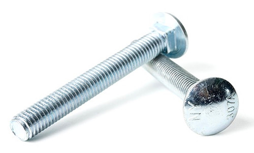 1/2-13 x 11 Carriage Bolt, 6" Thread - Plated | The Nutty Company, Inc.