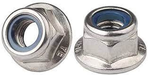 M6 - 1.0 Flange Nylon Insert Lock Nut A2 Stainless DIN 6926