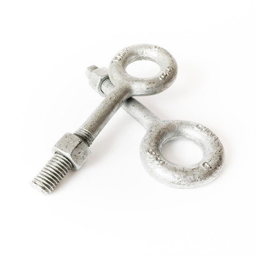 5/16-18 x 2-1/4 Galvanized Eye Bolt w/ Nut (800# WLL) | The Nutty Company, Inc.
