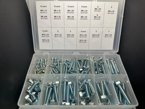 152 pc. Metric Hex Head Cap Screw Assortment (KAMHC152) | The Nutty Company, Inc.