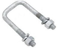 Galvanized Square U Bolt w/ nuts 3/8 x 3" x 5 | The Nutty Company, Inc.
