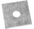 1/2 x 2" x 2 (9/16" hole) Galvanized Square Washer (3/16" Thick)| The Nutty Company, Inc.