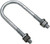 Galvanized U-Bolt w/ nuts 5/16" x 2" x 4-3/4" | The Nutty Company, Inc.