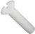 1/4-20 x 3/4 Nylon Flat Head Slotted Machine Screw | The Nutty Company, Inc.