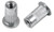 M10 x 1.5 Ribbed Rivet Nut (MLR) - Steel (.027-.150 Grip) | The Nutty Company, Inc.