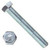 1/4"-20 x 6" Hex Tap Bolt, Full Thread - Plated (Grade 2) | The Nutty Company, Inc.
