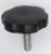 3/8-16 x 1-1/2 Rosette Knob - Black | The Nutty Company, Inc.