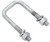 Galvanized Square U Bolt w/ nuts 1/2 x 2-1/8 x 4 | The Nutty Company, Inc.