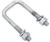 Galvanized Square U Bolt w/ nuts 1/2 x 3-1/8 x 6 | The Nutty Company, Inc.