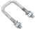 Galvanized Square U Bolt w/ nuts 3/8 x 3" x 5 | The Nutty Company, Inc.