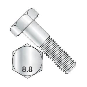 M8-1.25 x 30 mm (FT) 8.8 Hex Cap DIN 933 Plated - The Nutty