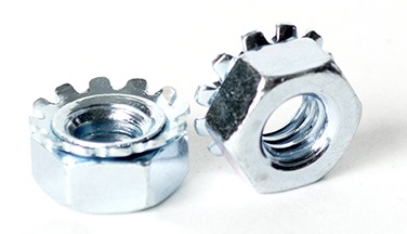 6-32 Keps K-Lock Hex Lock Nuts – Zinc Plated, Coarse Thread, Grade 2 (Pick Quantity)