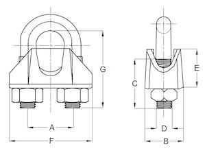 Wire Rope Clamp (Clip) | The Nutty Company, Inc.