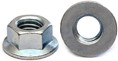 5x M8-1.25 12 Point Flange Nuts - Black Zinc, Class 10.9