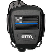 OTTO V2-R2BB5212-US-B Revo NC2 Noise Canceling With Coiled Cord, 3.5mm Earphone Jack, Emergency Button, USA Flag Blue Line